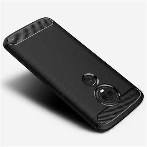 Flexi Carbon Fibre Case For Motorola Moto E5 G6 Play Black