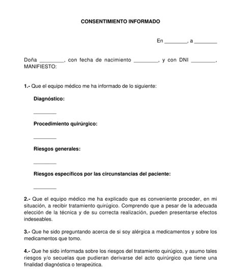 Hoja De Consentimiento Informado Consentimiento Informado Derechos Hot Sex Picture