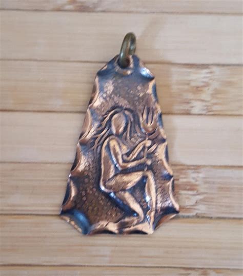 Copper Pendant Tribal Pendant Naked Lady Hammered Copper S Pendant Erotica Etsy