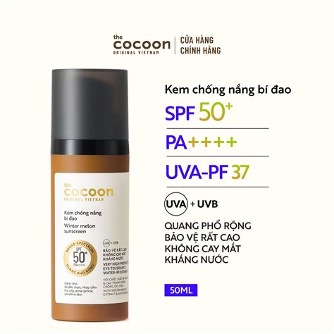 KEM CHỐNG NẮNG COCOON BÍ ĐAO 50ML DN Cosmetics 1 Mỹ Phẩm chính