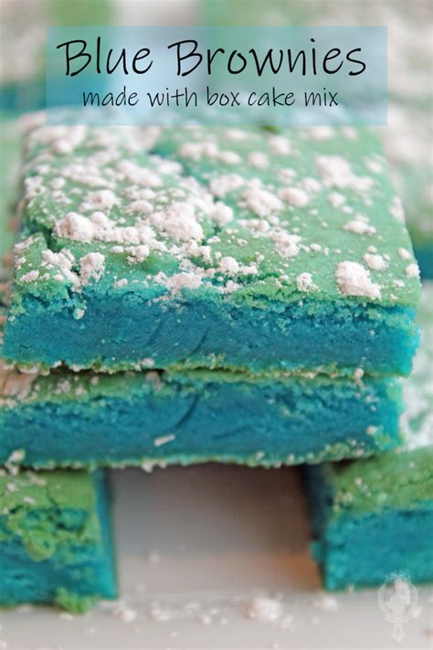 Blue Cake Mix Brownies Through The Cooking Glass