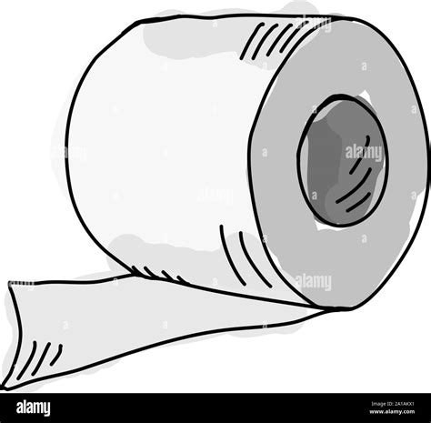 Toilet Paper Illustration Vector On White Background Stock Vector