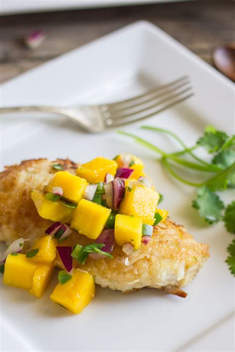 Coconut Crusted Chicken With Mango Salsa Lovely Little Kitchen