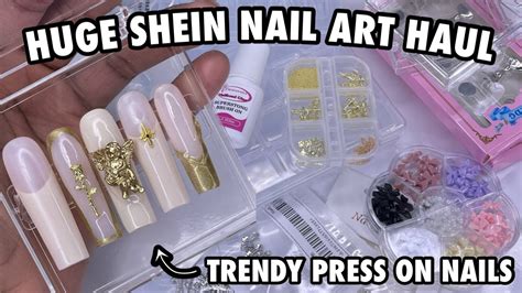 SHEIN Nail Haul Affordable Nail Art Supplies Trendy Press On Nails