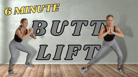 6 Minute Butt Shaping Workout No Equipment Booty Tone Lift YouTube