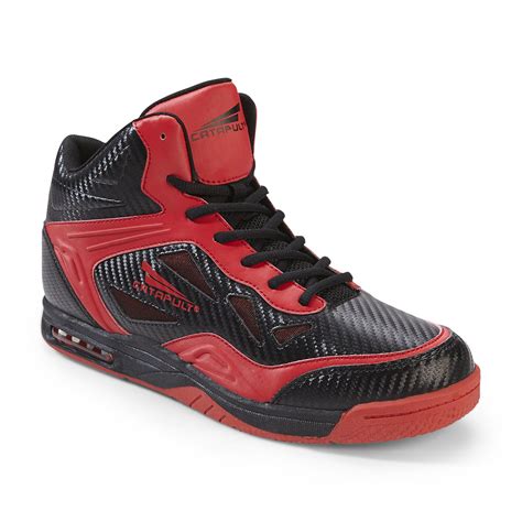 CATAPULT Men's Command Black/Red High-Top Basketball Shoe