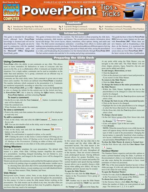 Powerpoint Tips Tricks Quick Study Computer Barcharts Inc