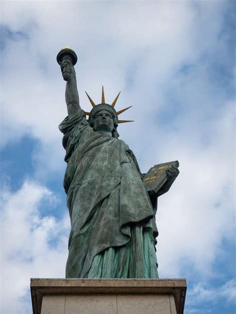 Closeup View Of Statue Of Liberty Replica Sculpture On Ile Aux Cygnes