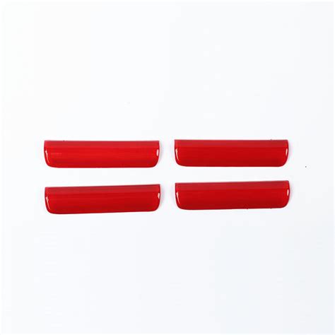 Fit For Ford F150 F 150 2021 2023 Abs Red Interior Door Handle Decor Trim Strips Ebay