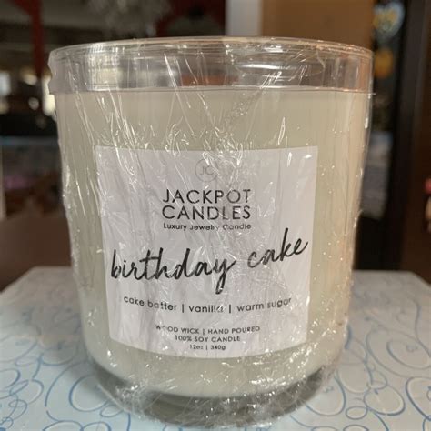 Jackpot Candles Vanilla Birthday Cake Batter Candle With Ring Size 9