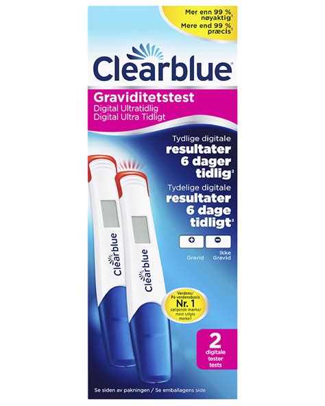 Clearblue Digital Ultratidlig Graviditetstest 2 Stk Apotek 1