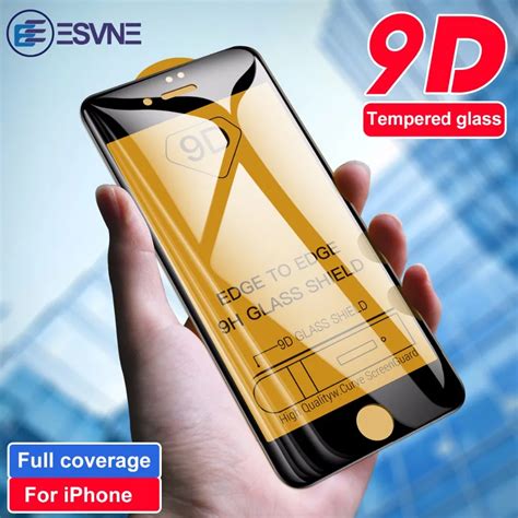 Esvne 9d Tempered Glass For Iphone 7 6s 6 8 Plus 6 X Glass Protective