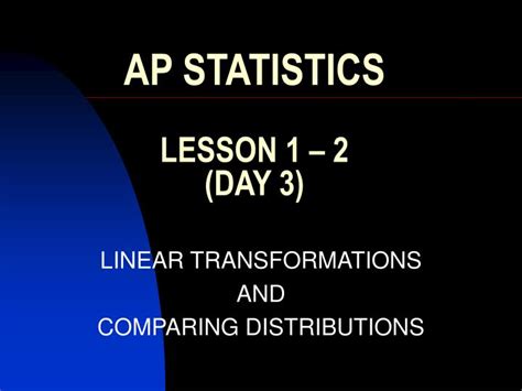 Ppt Ap Statistics Lesson Day Powerpoint Presentation Free