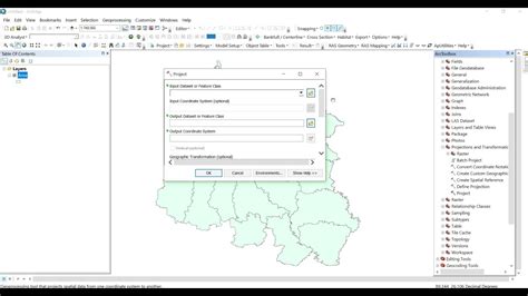 Change Projection And Coordinate System Of Shapefile In ArcGIS YouTube