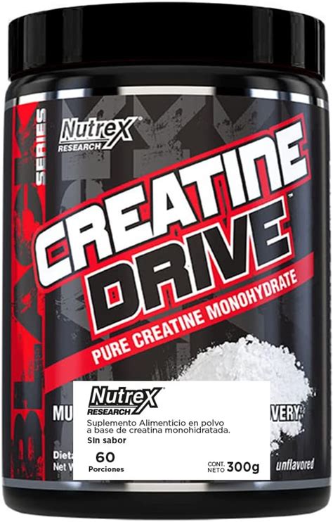 Nutrex Creatina Monohidratada En Polvo Sin Sabor 300 G 60 Porciones