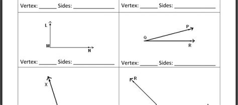 Naming Vertex And Sides Of An Angle