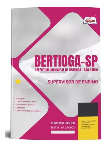 Apostila Completa Supervisor De Ensino Bertioga Sp Atualizada