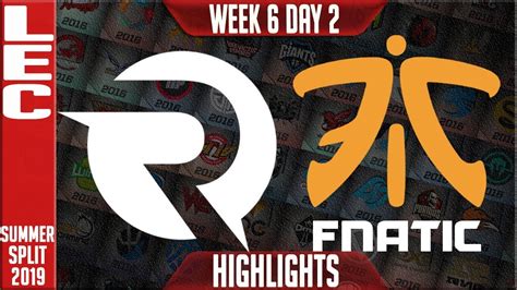 OG Vs FNC Highlights LEC Summer 2019 Week 6 Day 2 Origen Vs Fnatic