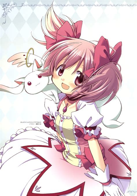 Kaname Madoka Kaname Madoka And Kyubey Mahou Shoujo Madoka Magica