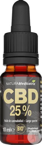 NaturaMedicatrix Huile CBD 25 Cannabidiol Large Spectre Chanvre