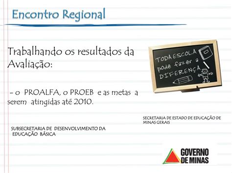 PPT Trabalhando os resultados da Avaliação o PROALFA o PROEB e as