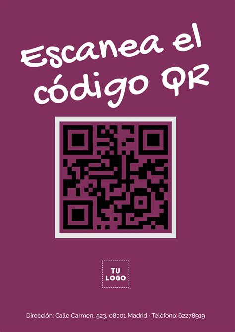 C Digo Qr Escaneable Para Negocios Poster Personalizable