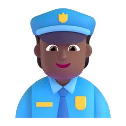 Police Officer Medium Dark Skin Tone Emoji On Microsoft Teams Gifs