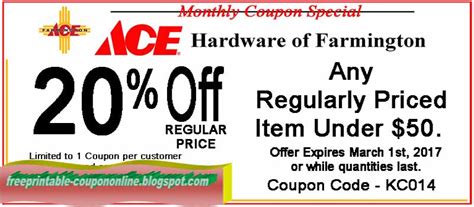 Printable Coupons Ace Hardware Coupons