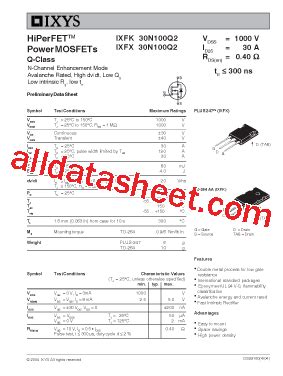 Ixfx N Q Datasheet Pdf Ixys Corporation