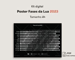 Kit Digital Poster Fases Da Lua No Elo Jessica M Digital A A