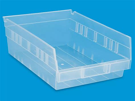 Clear Plastic Shelf Bins - 8 1/2 x 12 x 4" S-16294 - Uline