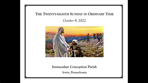 The Twenty Eighth Sunday In Ordinary Time Youtube