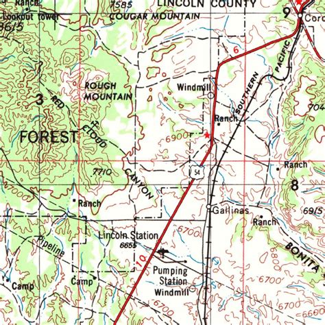 Fort Sumner Nm 1954 250000 Scale Map By United States Geological