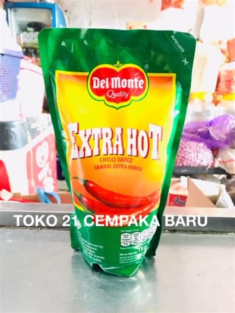 Delmonte Extra Hot Chilli Sauce Refill 1 Kg Saus Delmonte 1kg 1000g