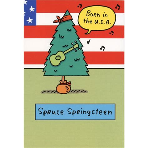 Spruce Springsteen Funny Humorous Christmas Card