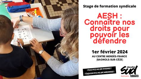 Stage De Formation Syndicale Aesh Conna Tre Nos Droits Pour