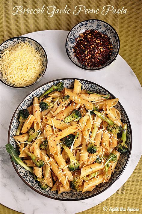 Broccoli Garlic Penne Pasta Spill The Spices