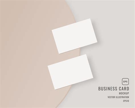 Blank business card mockup. Mockup of two horizontal business cards ...