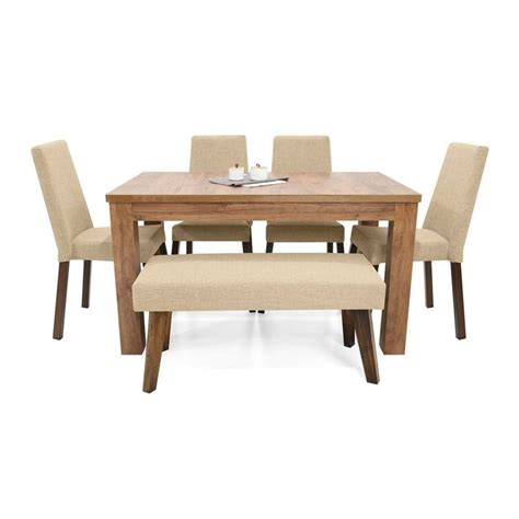 Ripley MP JUEGO DE COMEDOR 4 SILLAS BANQUETA ADRIAN