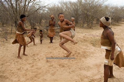 Photos And Pictures Of Naro Bushman San Playing A Rope Skipping Game