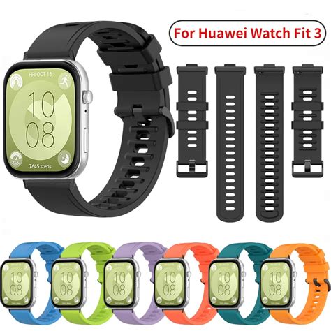 Silicone Watchband For Huawei Watch Fit 3 Strap Sport Bracelet Breathable Wristband Correa For