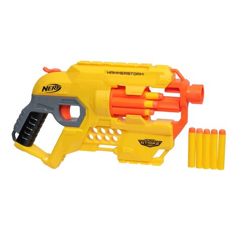 Nerf Alpha Strike Hammerstorm Blaster Hammer Priming Action 8 Dart