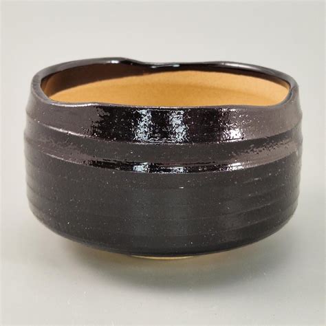 Cuenco De T Japon S Para Ceremonia Chawan Oribe Negro