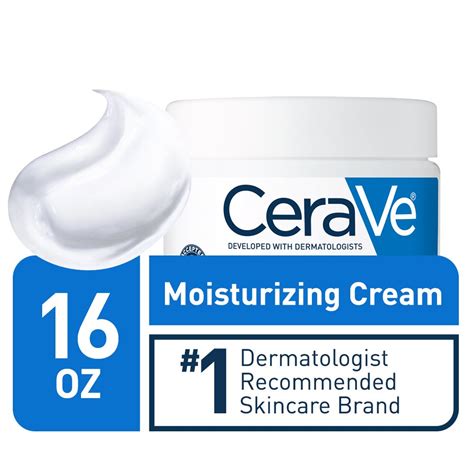 Cerave Moisturizing Cream Daily Face And Body Moisturizer For Normal To Dry Skin 16 Oz