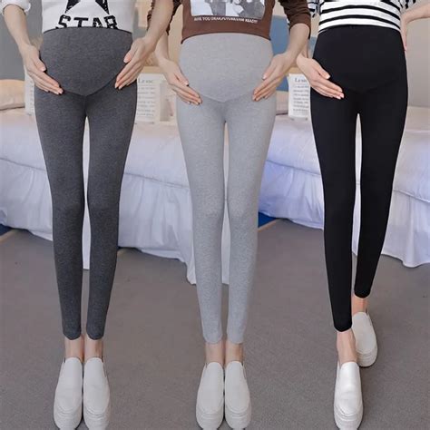 Maternity Pants Comfortable Elastic Casual Maternity Trousers Solid