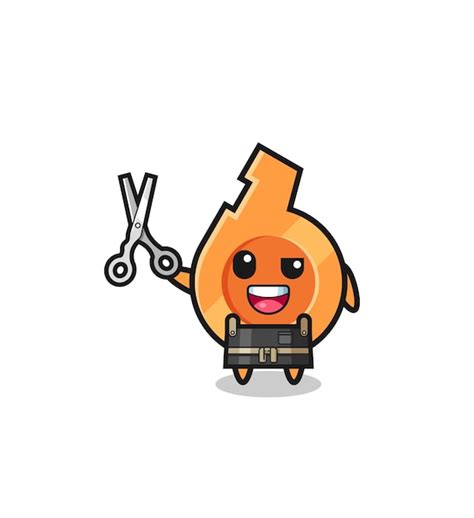 Premium Vector Whistle Character As Barbershop Mascot Cute Design