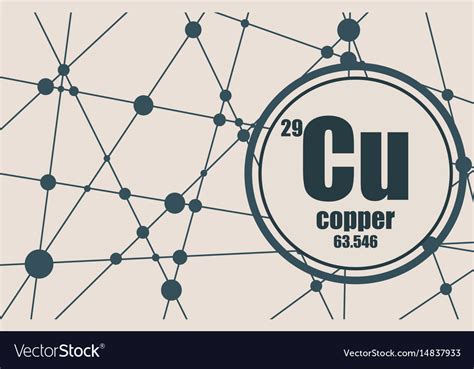 Copper Chemical Element Royalty Free Vector Image