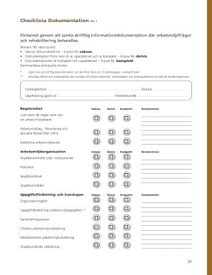 Fillable Online Checklista Dokumentation Pdf Prevent Fax Email Print