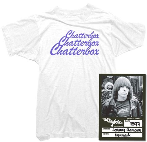 Ramones T Shirt Johnny Ramone Wearing A Chatterbox Tee Worn Free