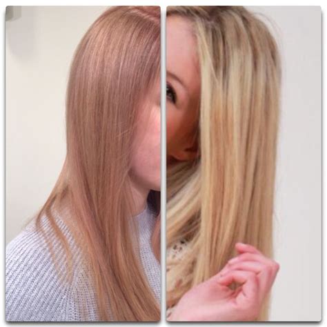 Before And After Vorher Nachher Rosegold Beige Blond Color By